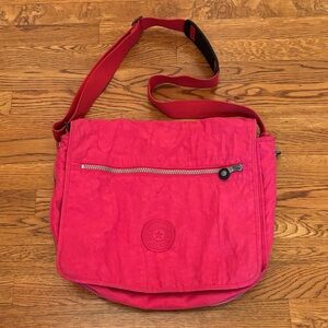 Kipling large messenger crossbody laptop pink bag